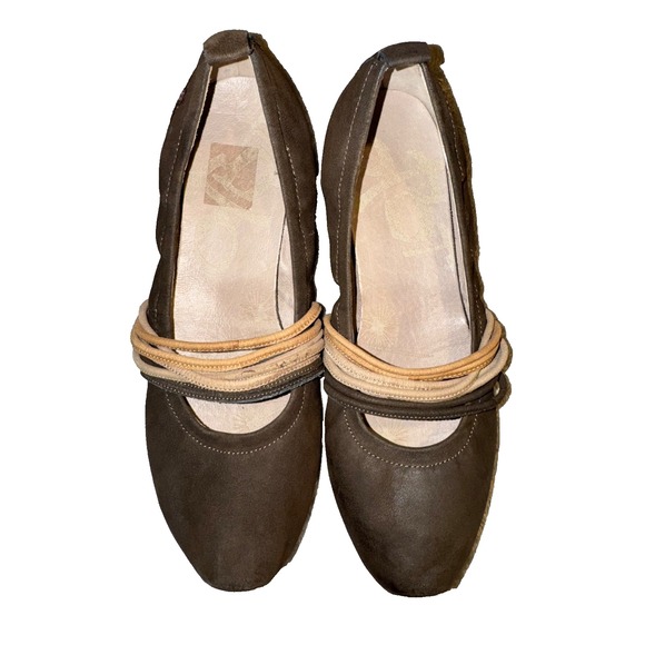 OTBT Shoes - OTBT Park City Dark Brown Leather Mary Janes Ballet Flats Women Size 8 comfort